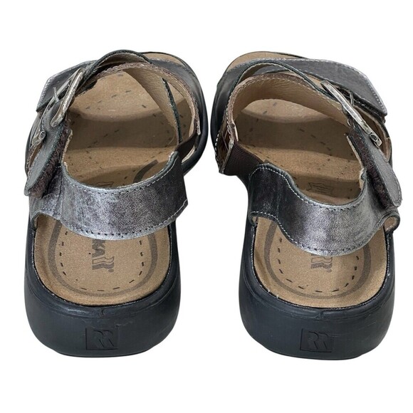 Romika Metallic Leather Ibiza Basalt Straps Sandals US 6.5-7 EU 38 - Picture 7 of 10